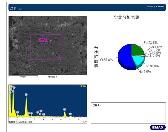 螺纹牙底腐蚀产物能谱分析1