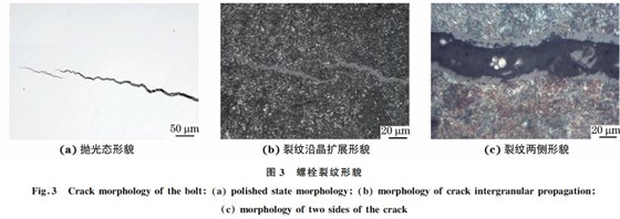 图３ 螺栓裂纹形貌