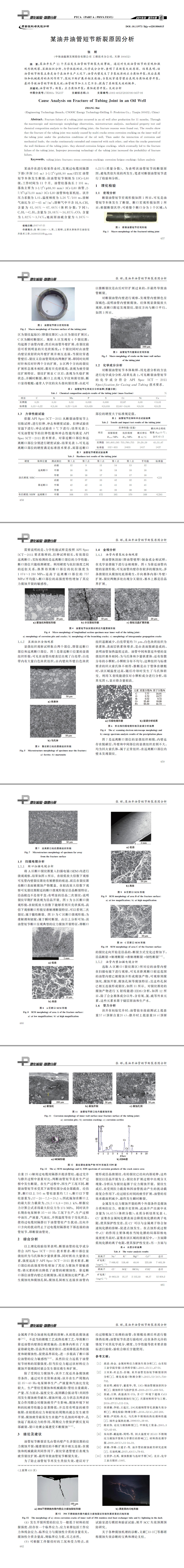 某油井油管短节断裂原因分析